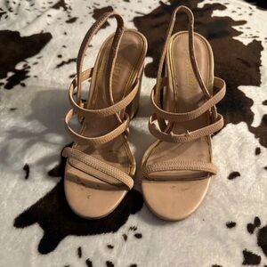 SHEIN Beige Strappy Heels